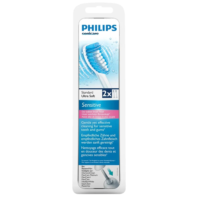 PHILIPS - brosses à dents Sonicare Sensitive Standard A2 - HX6052
