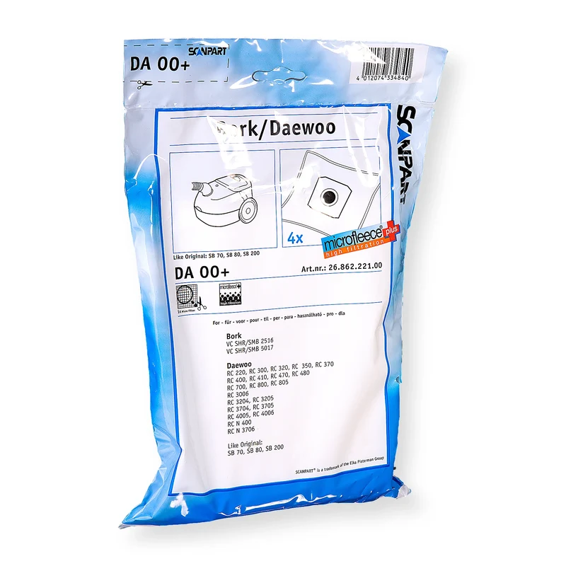 SCANPART - sac d’aspirateur comme SB70-SB80 4 pièces. - DA00+