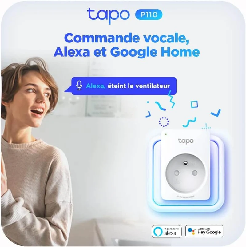 Prise Connectée 16A avec Suivi de Consommation - Tapo P110