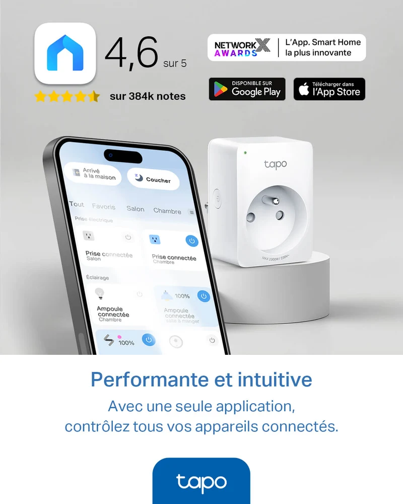 Prise Connectée 16A avec Suivi de Consommation - Tapo P110