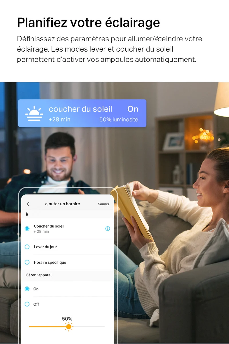 Ampoule LED Connectée E27 Lumière du Jour 806 Lumens - Tapo L520E