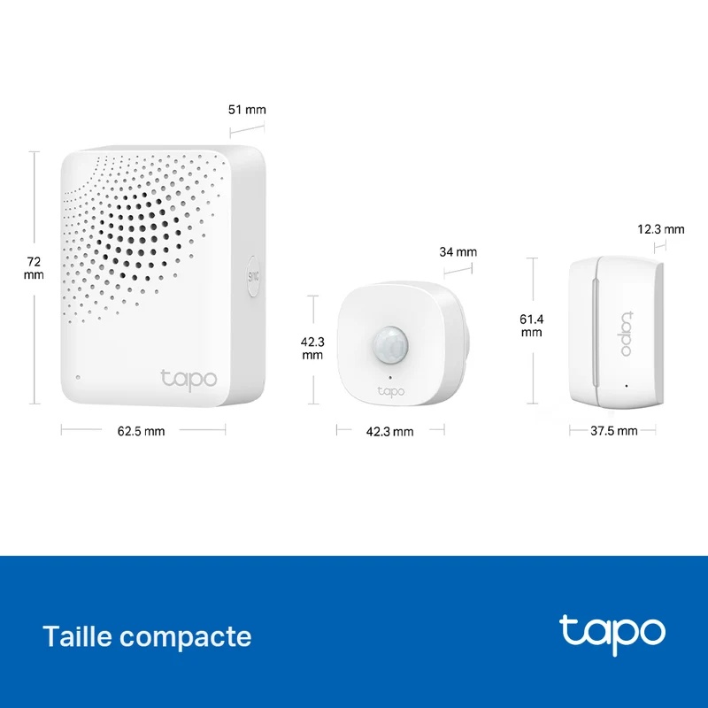 Kit Capteur de Mouvement Ouverture de Porte et Hub avec Carillon - Tapo T30 KIT