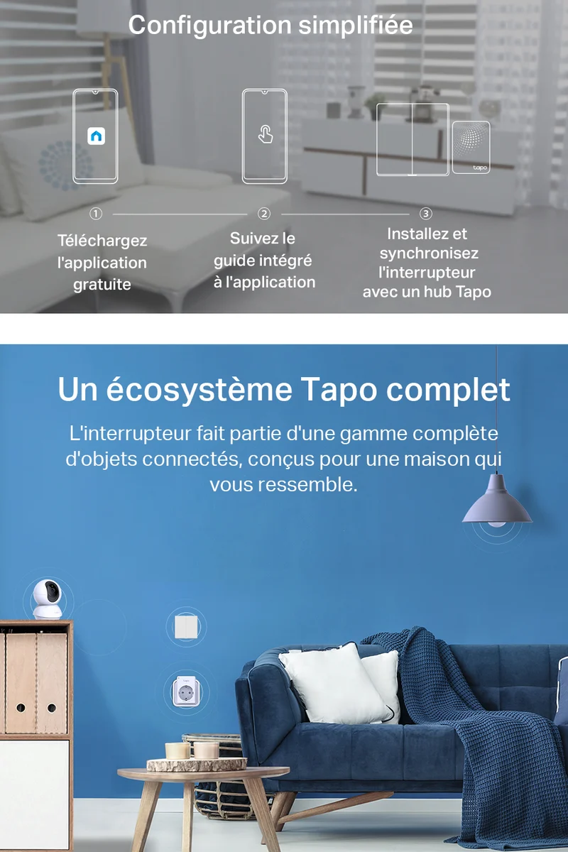 Interrupteur Connectée Double Domotique - Tapo S220