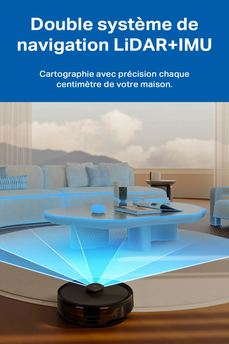Aspirateur Robot Laveur 5300 Pa LiDar avec Station de Vidange - Tapo RV30 Max Plus