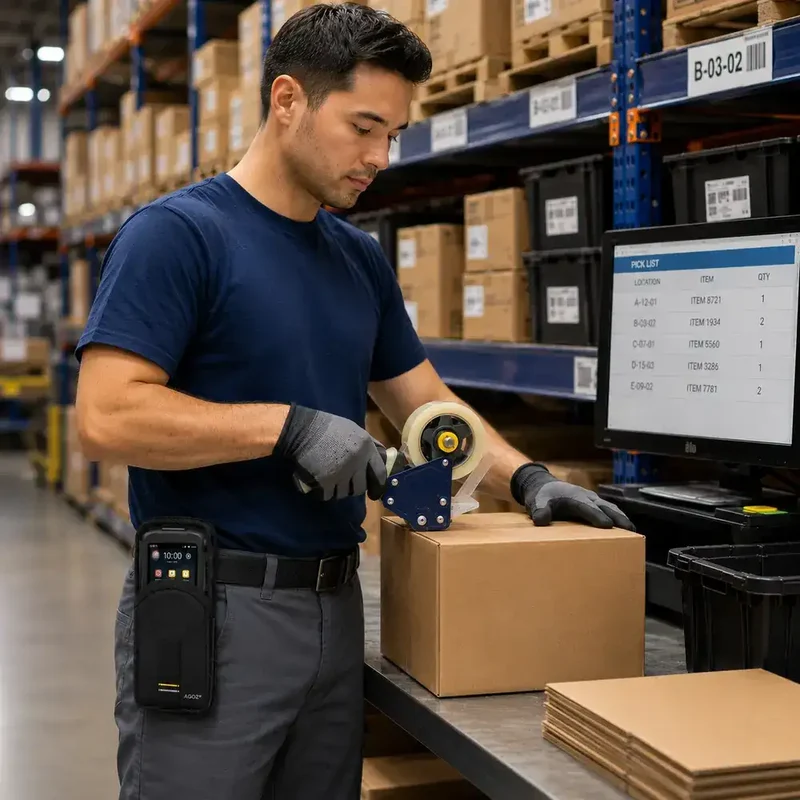 Étui pour terminal scanner Point Mobile pour commerce de détail et entrepôt | Agoz