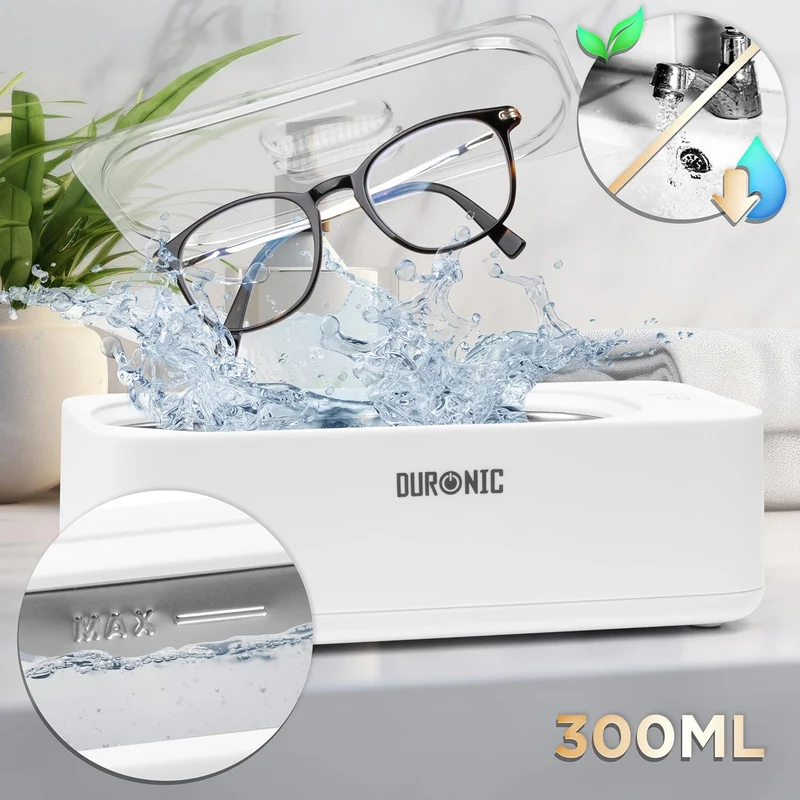Duronic UC30 Nettoyeur ultrasonique 18W Nettoyage à ultrasons bijoux lunettes bagues bracelets montres alliances couverts pièces mécaniques clefs brosses matériel médical dentaire scalpel