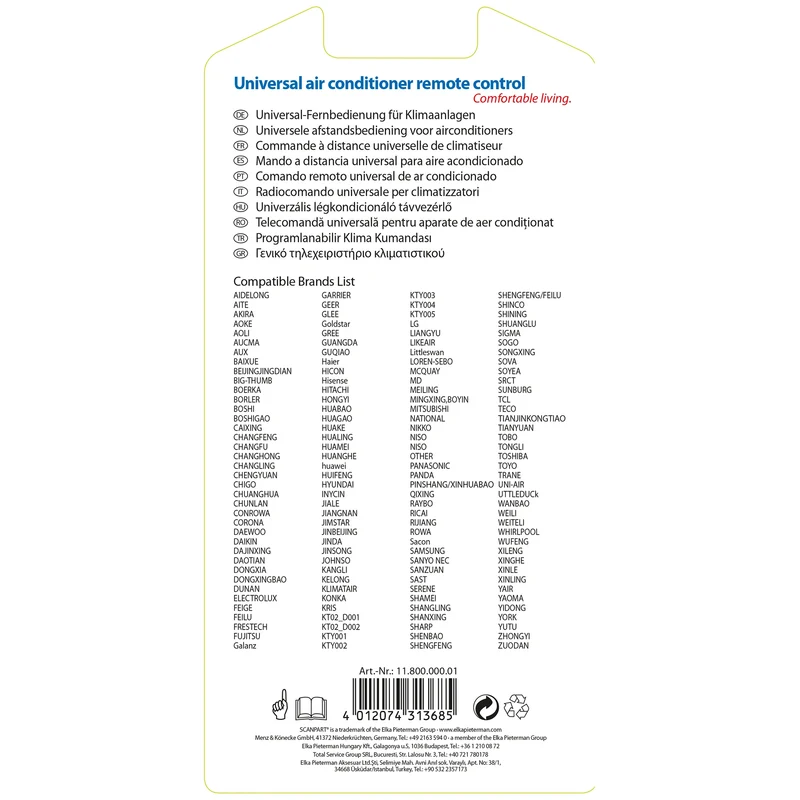 SCANPART - télécommande universelle de climatisation