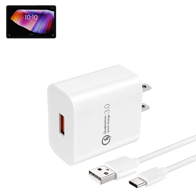 Chargeur mural avec USB-A vers USB-C pour tablette Rhino