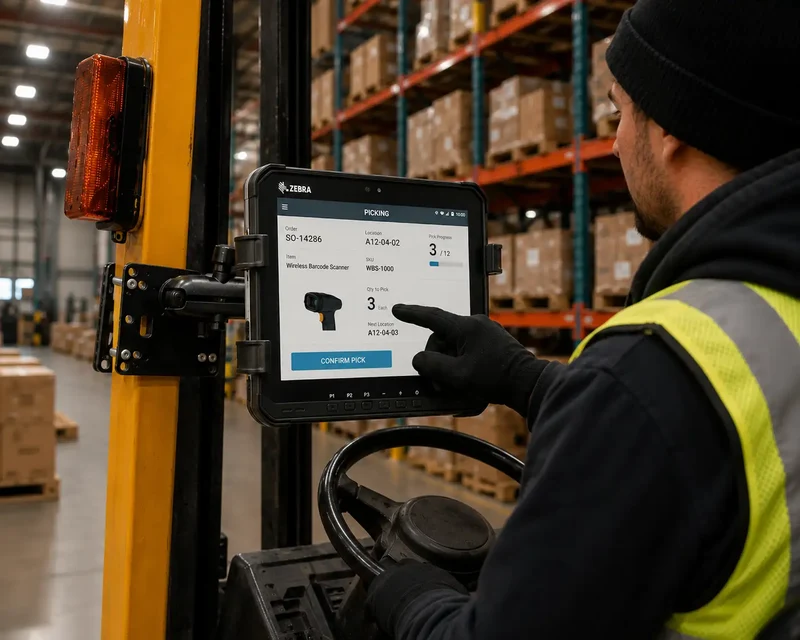 Support de fixation pour chariot élévateur pour tablette durcie Zebra | Agoz