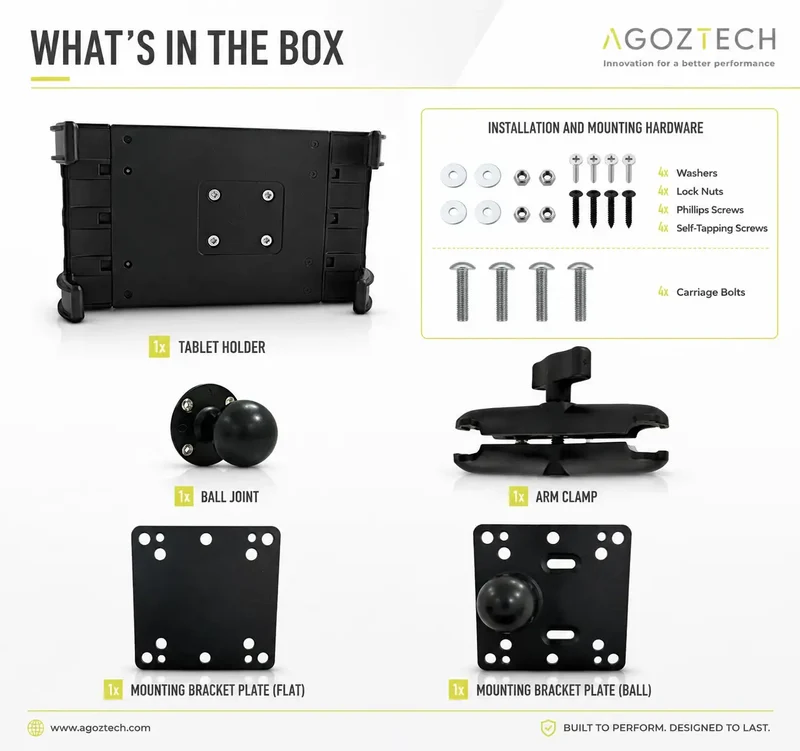Support de fixation pour chariot élévateur pour tablette durcie Zebra | Agoz