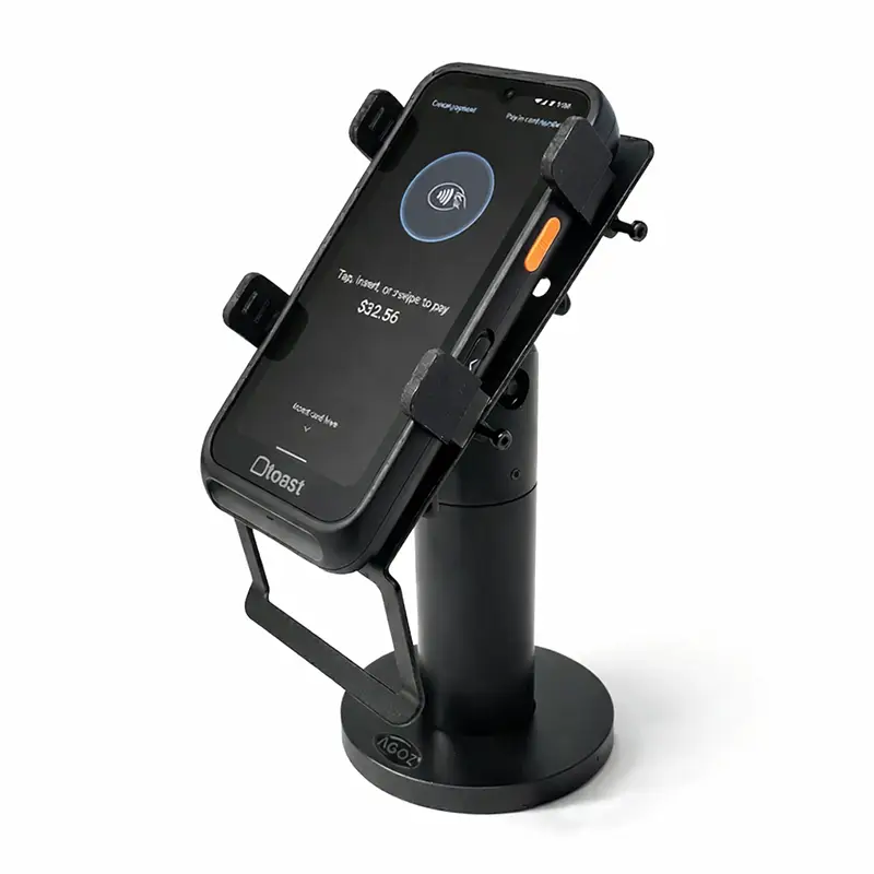 Support de terminal de point de vente portable Toast Go 3 avec rotation et inclinaison, fixation sur comptoir | Agoz
