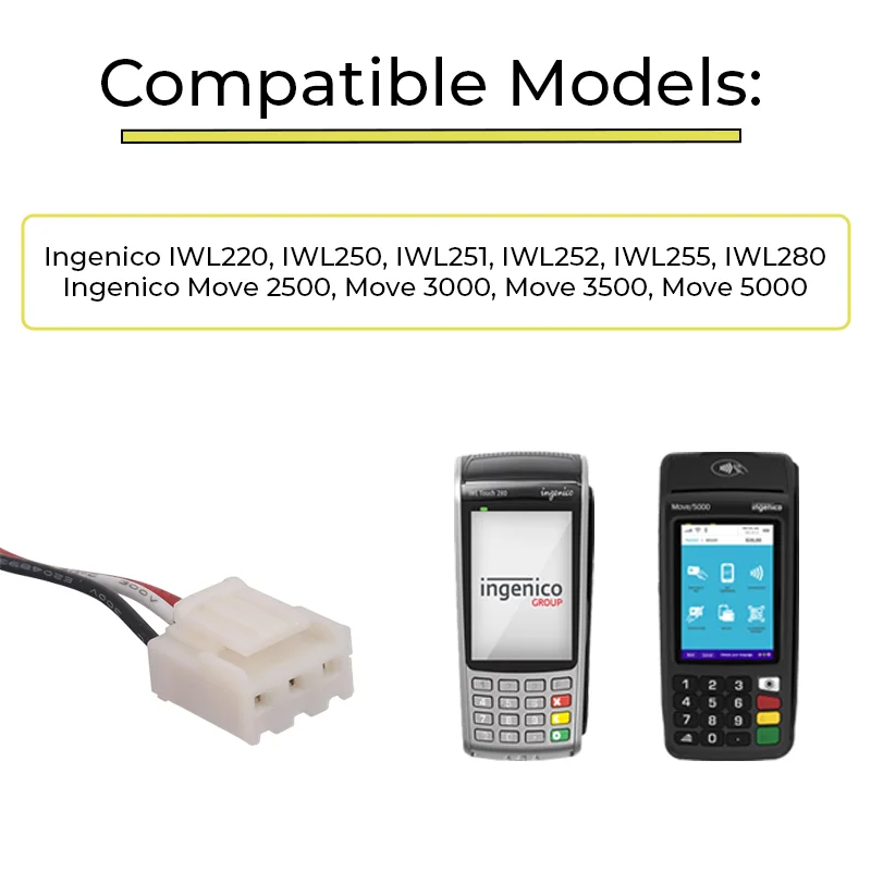 Batterie de remplacement 2200mAh pour terminal de paiement Ingenico POS | Agoz
