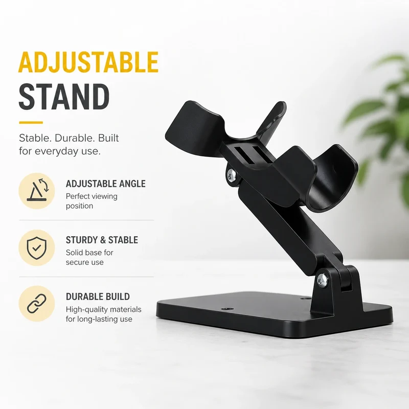 Scanner de codes-barres 2D sans fil AGOZ D280 avec support, Bluetooth 2,4G USB filaire