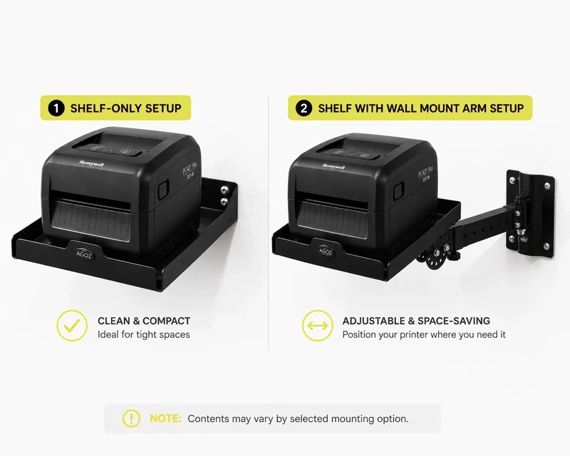 Étagère murale industrielle en acier inoxydable pour imprimantes Honeywell
