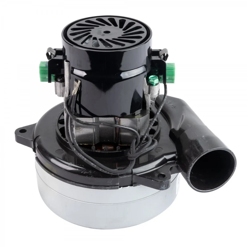 Tangential Vacuum Motor - 5.7" dia - 2 Fans - 120 V - 8 A - 916 W Lamb / Ametek 116392-01 (B)