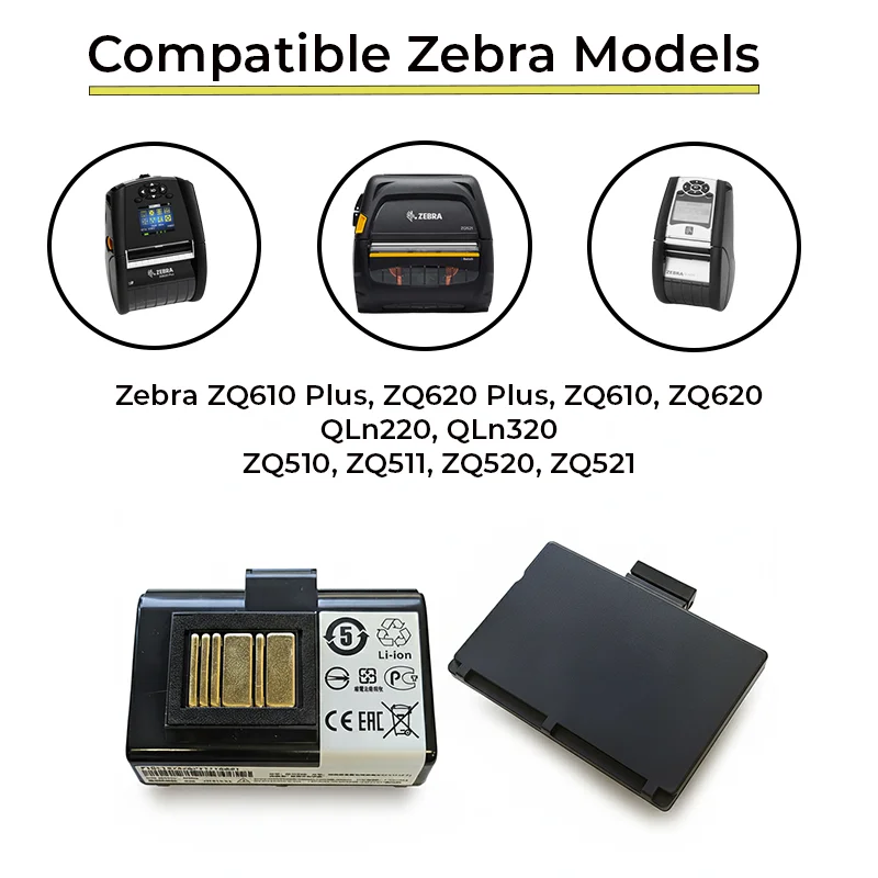 Batterie de remplacement pour imprimantes mobiles Zebra ZQ & QLn | Agoz