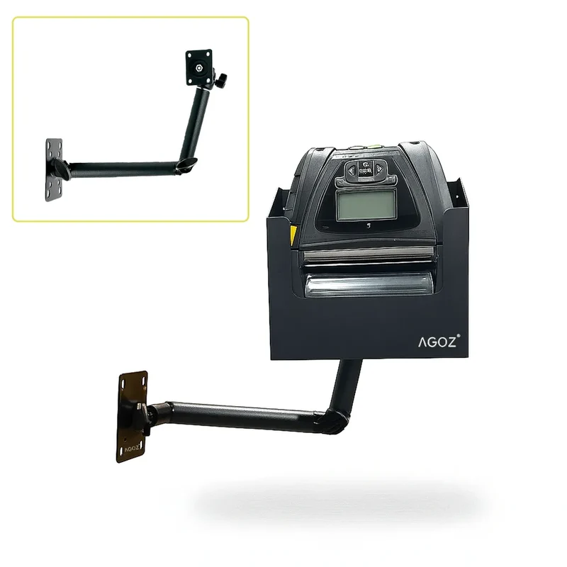 Support métallique de montage pour imprimante TSC Alpha-40L pour chariots élévateurs