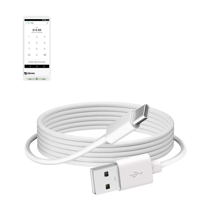 Câble de charge USB-A vers USB-C pour terminal de point de vente Clover Flex | Agoz