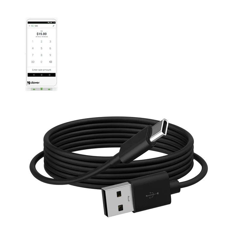 Câble de charge USB-A vers USB-C pour terminal de point de vente Clover Flex | Agoz