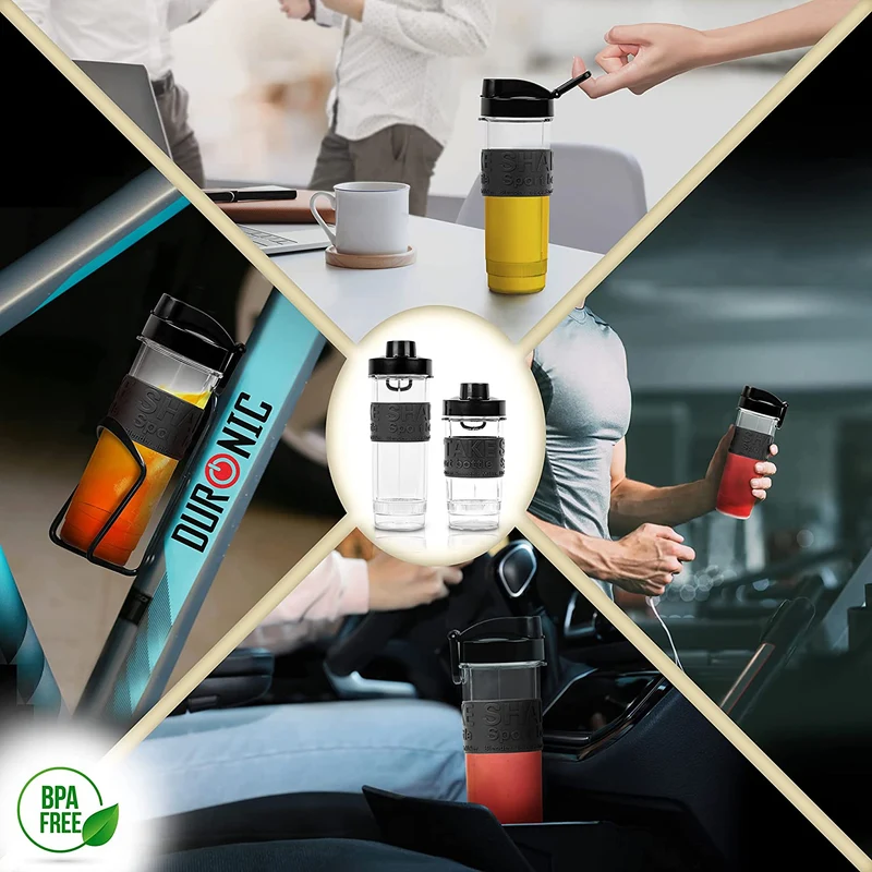 Duronic BL520 Mini Blender 500W | 570 et 400 ml | Sans BPA | Pour Smoothies Shakes protéinés Nourriture pour bébé Jus de fruits ou légumes Milkshakes Cocktails Sauces Purées