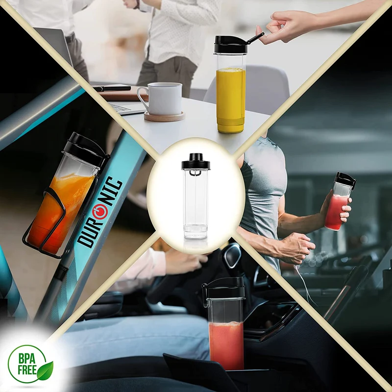 Duronic BL510 Mini Blender 500W | 570 ml | Sans BPA | Pour Smoothies Shakes protéinés Nourriture pour bébé Jus de fruits ou légumes Milkshakes Cocktails Sauces Purées