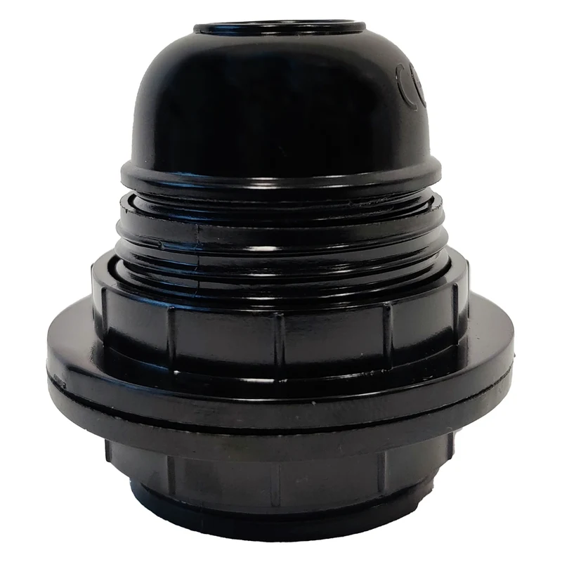 SCANPART - Base d’ampoule noire E27 avec anneau