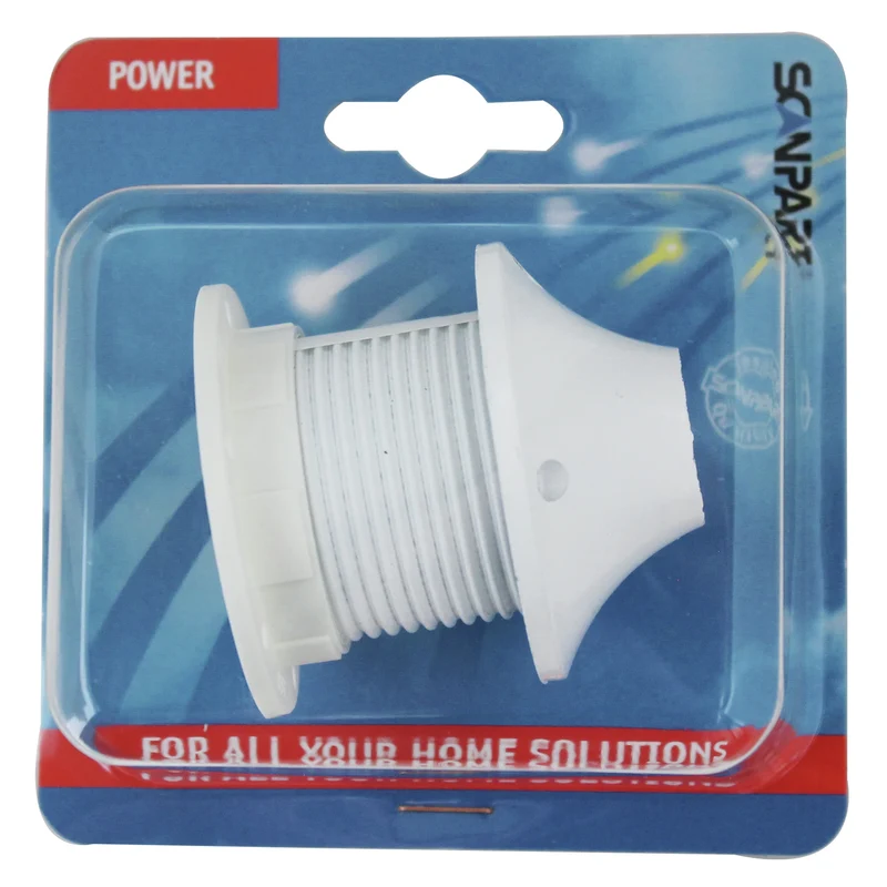 SCANPART - base d’ampoule E27 blanche avec anneau