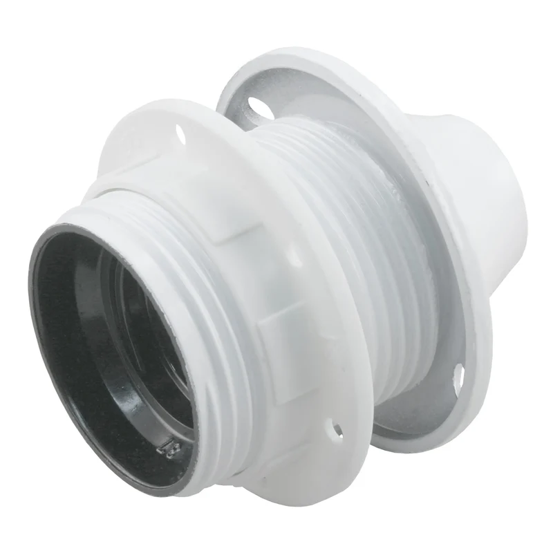 SCANPART - base d’ampoule E27 blanche avec anneau