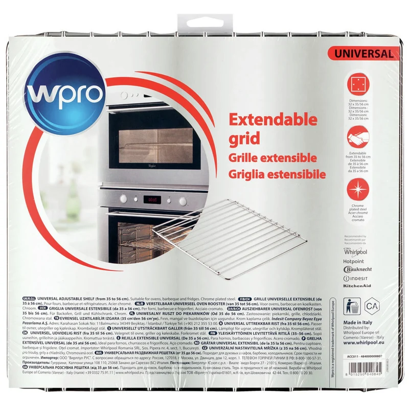 WPRO - grille universelle réglable 35>56cm - ACC011