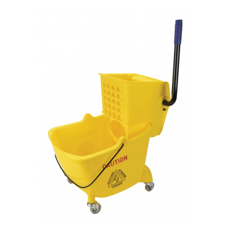 Side Press Mop Bucket & Wringer Combo – 26 L (6.8 gal) – Yellow