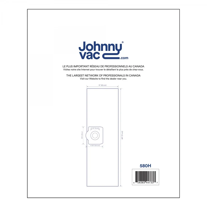 HEPA Microfilter Bags for Johnny Vac JV80 and JV115 Vacuum – Pack of 5 Bags