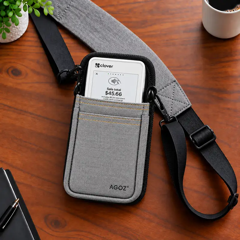 Étui bandoulière pour terminal de caisse Clover Flex avec sangle d’épaule réglable | Agoz