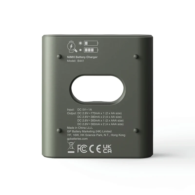 GP NiMH - Recyko - Charger USB AAA | HR03 - Multipack - 4 Pièces + Chargeur + USB Câble - 1.5 V - 850 mAh - Rechargeable Batterie