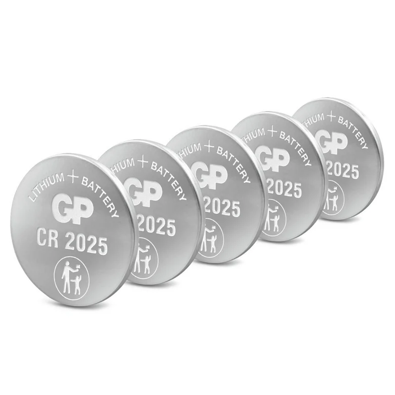 GP Lithium CR2025 - Multipack - 5 Pièces - 3 V - 160 mAh - Cellule bouton