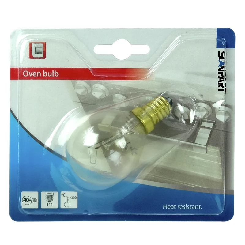 SCANPART - Oven Lamp - E14 - 40W - 410 Lumen - 2700 K - Bright - Bulb