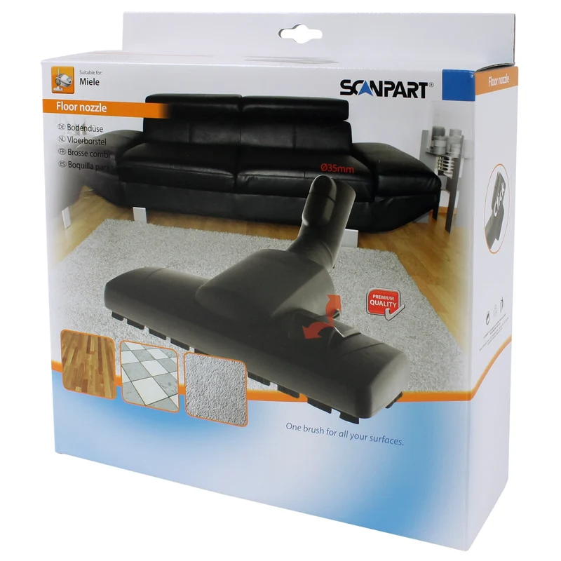 SCANPART Brosse combi SBD285-3 - 28 cm - Polyester - diamètre 35 mm
