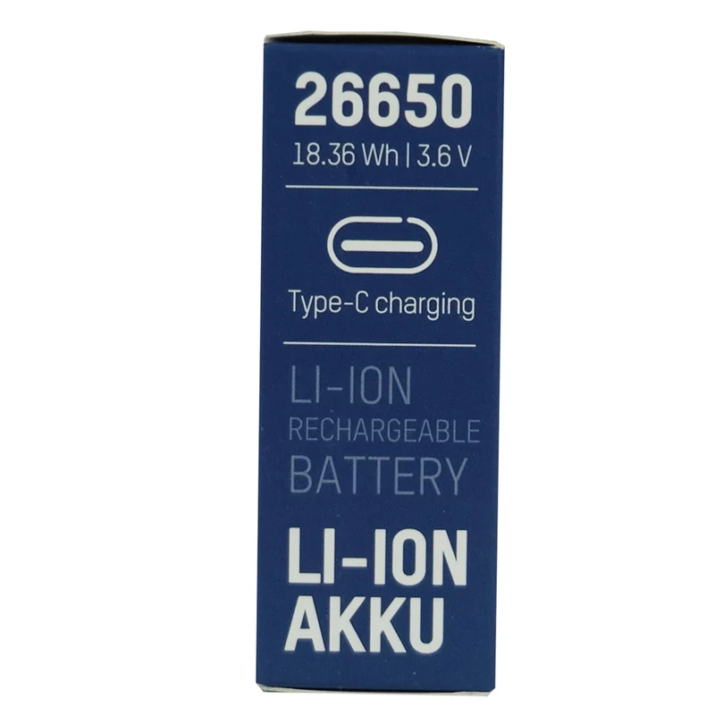 ANSMANN Li-Ion - USB-C 26650 - 3.6 V - 5100 mAh - Rechargeable Batterie