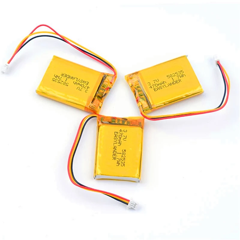 2pcs 552535 582535 602535 3.7V 470mAh lithium polymer battery for SP5 Papago DVR MiVue 366 368 358 358P 658P HP F210 HP F310