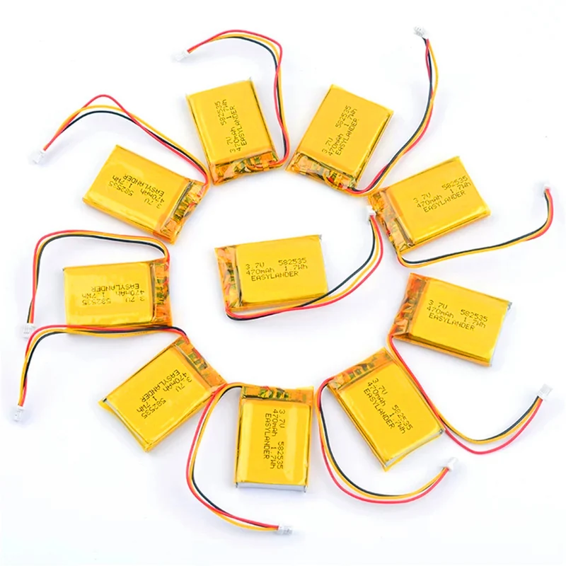 2pcs 552535 582535 602535 3.7V 470mAh lithium polymer battery for SP5 Papago DVR MiVue 366 368 358 358P 658P HP F210 HP F310