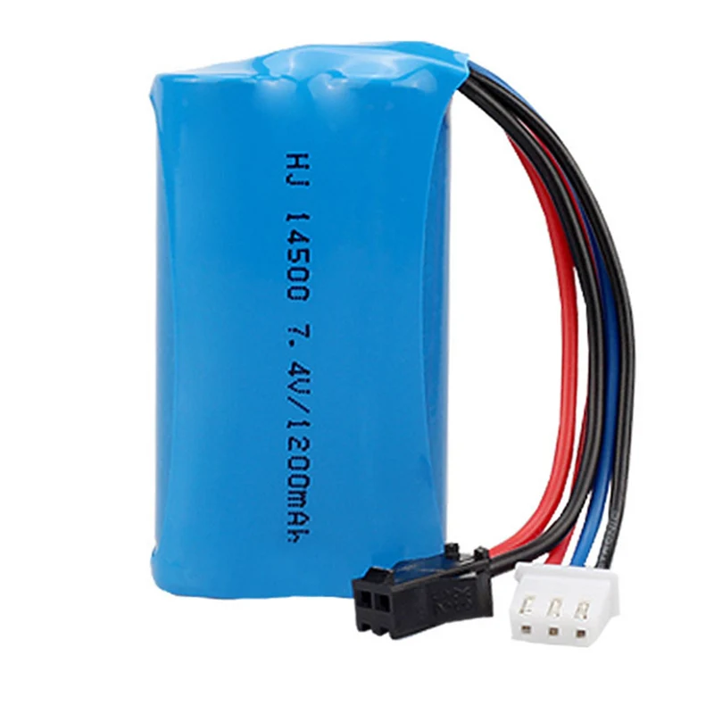 3 pieces 7.4V 1200mAh 14500 li-polymer battery for Electric Toys water bullet gun