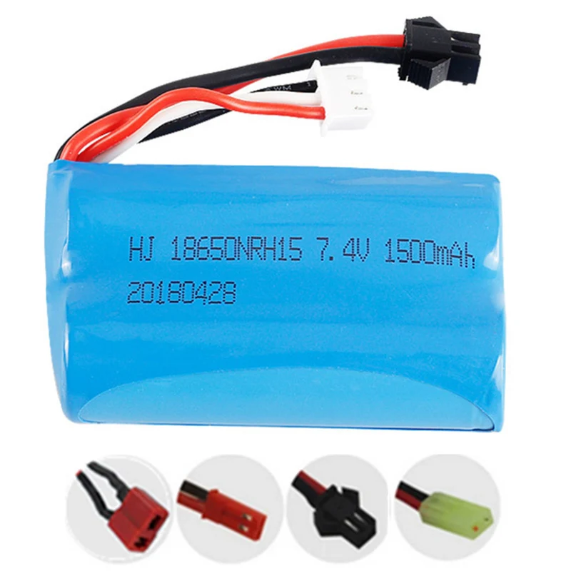 7.4V 1500mAh 18650 li-polymer battery for WPL MN99S U12A H101 H103 Rc Boats
