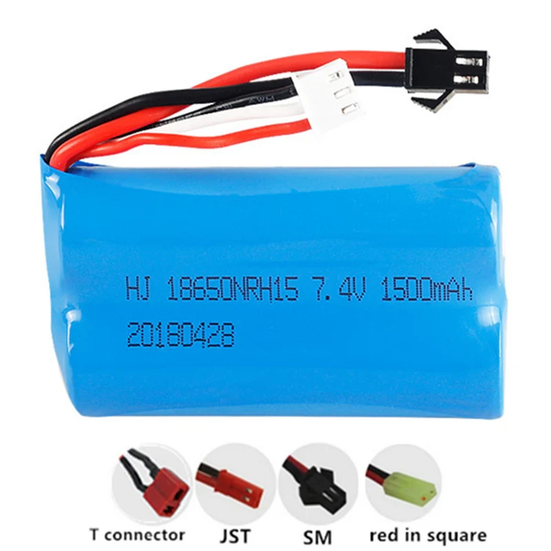 7.4V 1500mAh 18650 li-polymer battery for WPL MN99S U12A H101 H103 Rc Boats