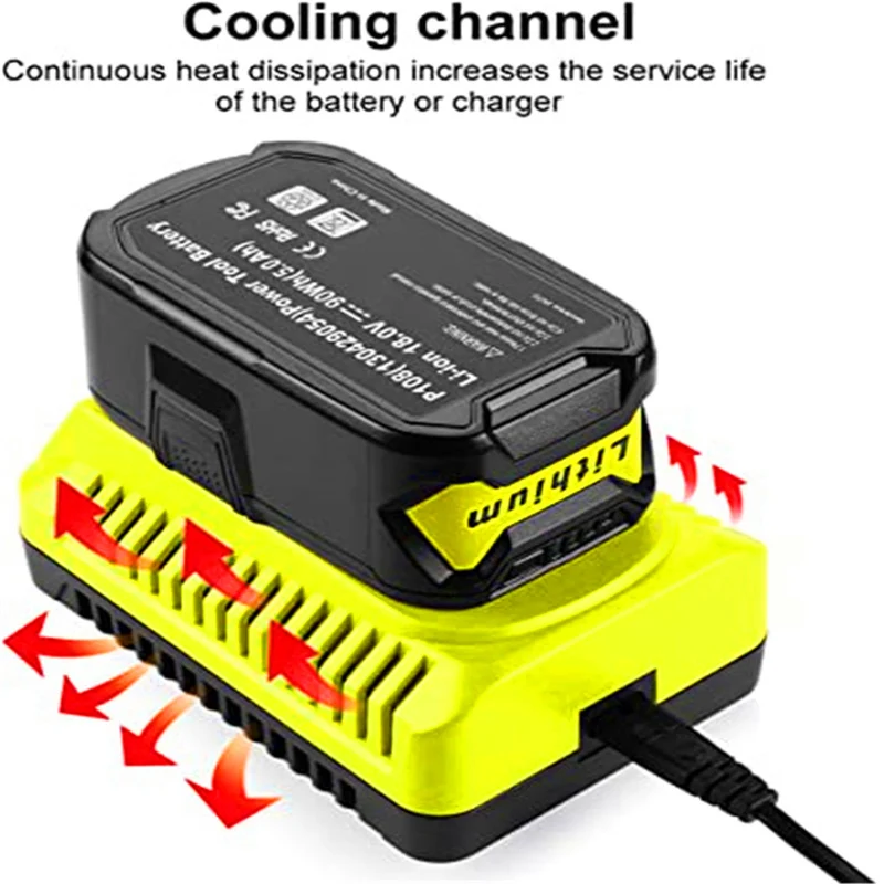 3A 12V-18V replacement charger for Ryobi ONE + P108 P107 P104 P105 P102 P103 tools battery