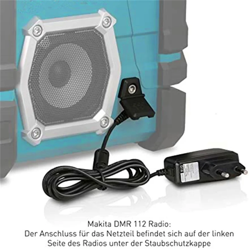 Compatible with radio DMR 112 110 109 108 107 106 BMR 105 104 replaces original construction site radio cable, noise-free 1.8m