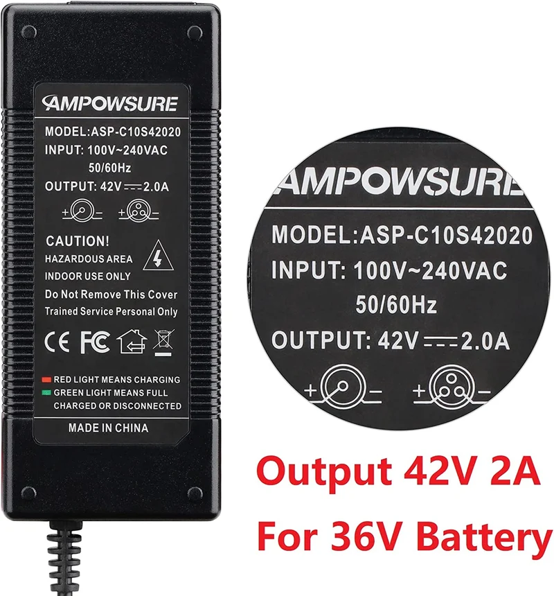 Charger power supply for battery 36V lithium ion for e-bike / electric bike ACK4201 C060L1001