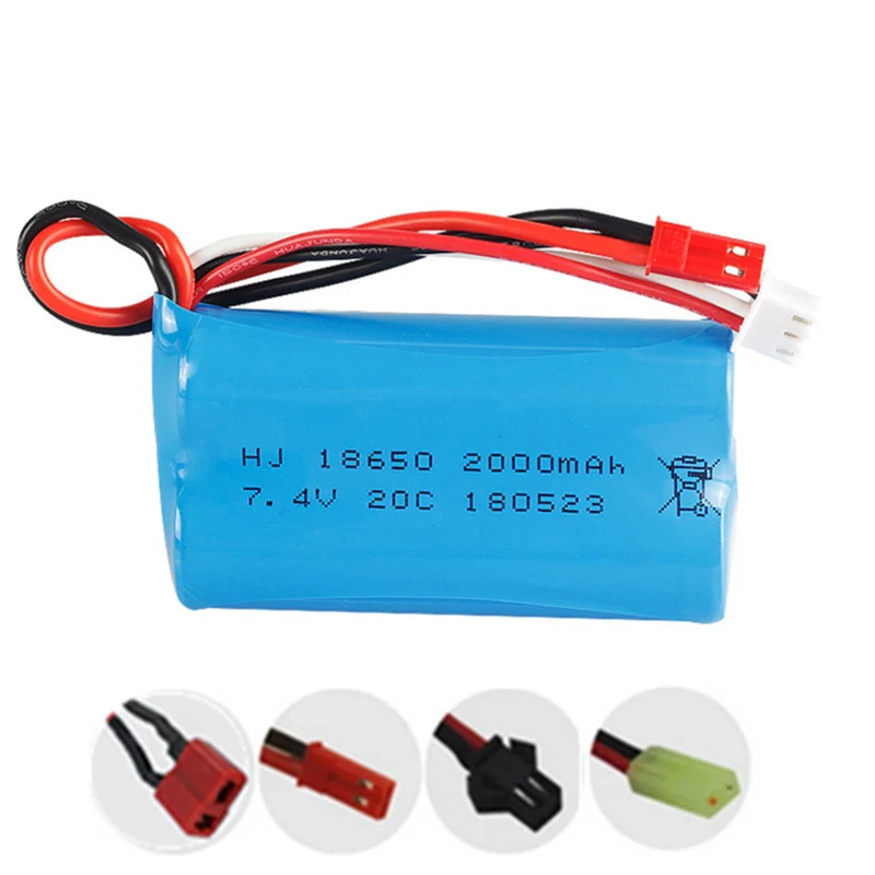 7.4V 2000mAh 18650 li-polymer battery for WLtoys A957 848B MJX F45 T55 RC quadcopter