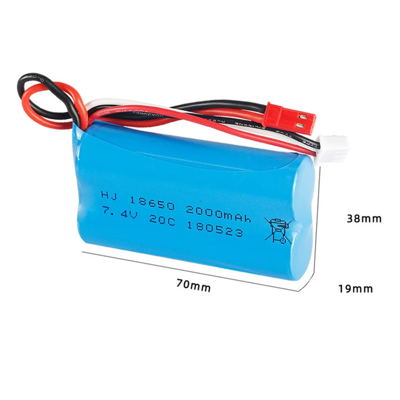 7.4V 2000mAh 18650 li-polymer battery for WLtoys A957 848B MJX F45 T55 RC quadcopter