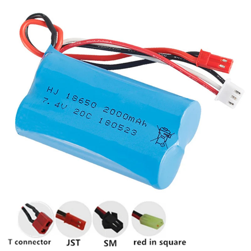 7.4V 2000mAh 18650 li-polymer battery for WLtoys A957 848B MJX F45 T55 RC quadcopter