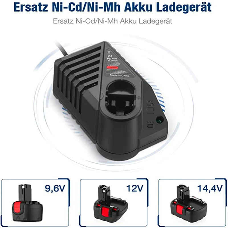 Improved charger 7.2V - 18V battery GSR7.2 GSR9.6 GSR12 GSR14.4 BAT038 BAT048