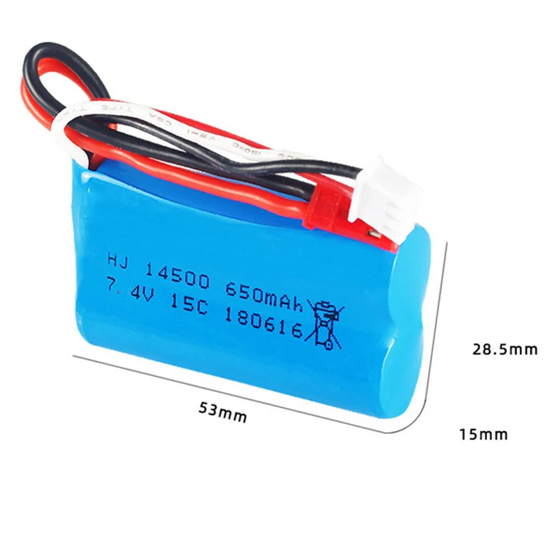 7.4V 650mAh 14500 li-polymer battery for U12A Syma 2310 Syma F1 Huajun YD712 YD921